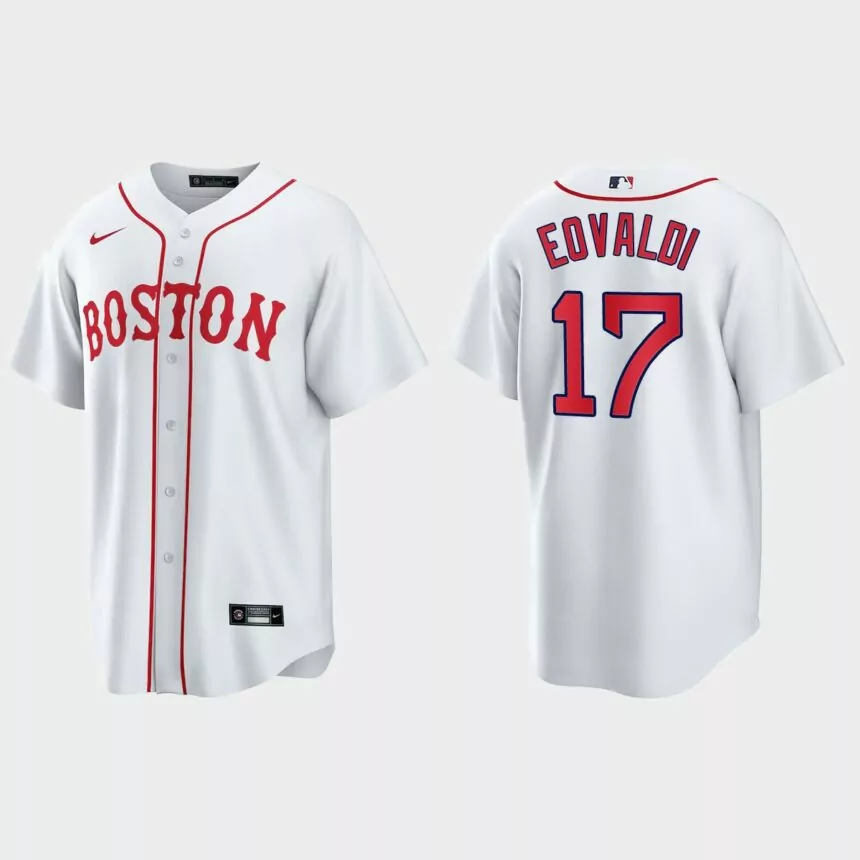 Boston Red Sox Nathan Eovaldi 2021 Patriots’ Day Replica Jersey – White