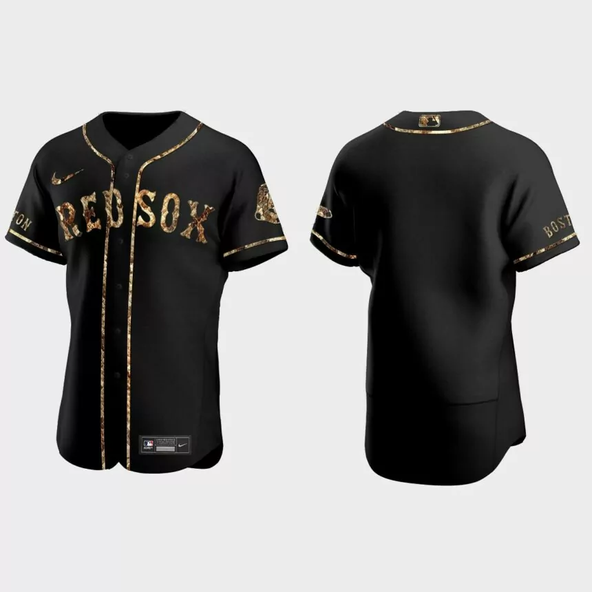 Boston Red Sox Python Skin Authentic Jersey – Black