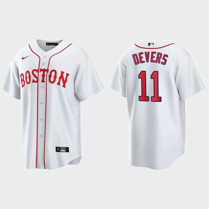Boston Red Sox Rafael Devers 2021 Patriots’ Day Replica Jersey – White