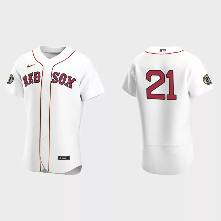 Boston Red Sox Roberto Clemente Day Authentic Jersey – White