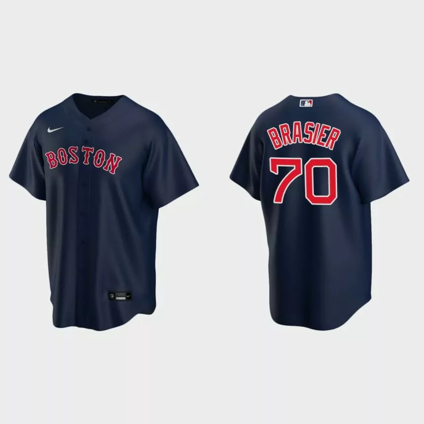 Boston Red Sox Ryan Brasier Replica Alternate Jersey – Navy
