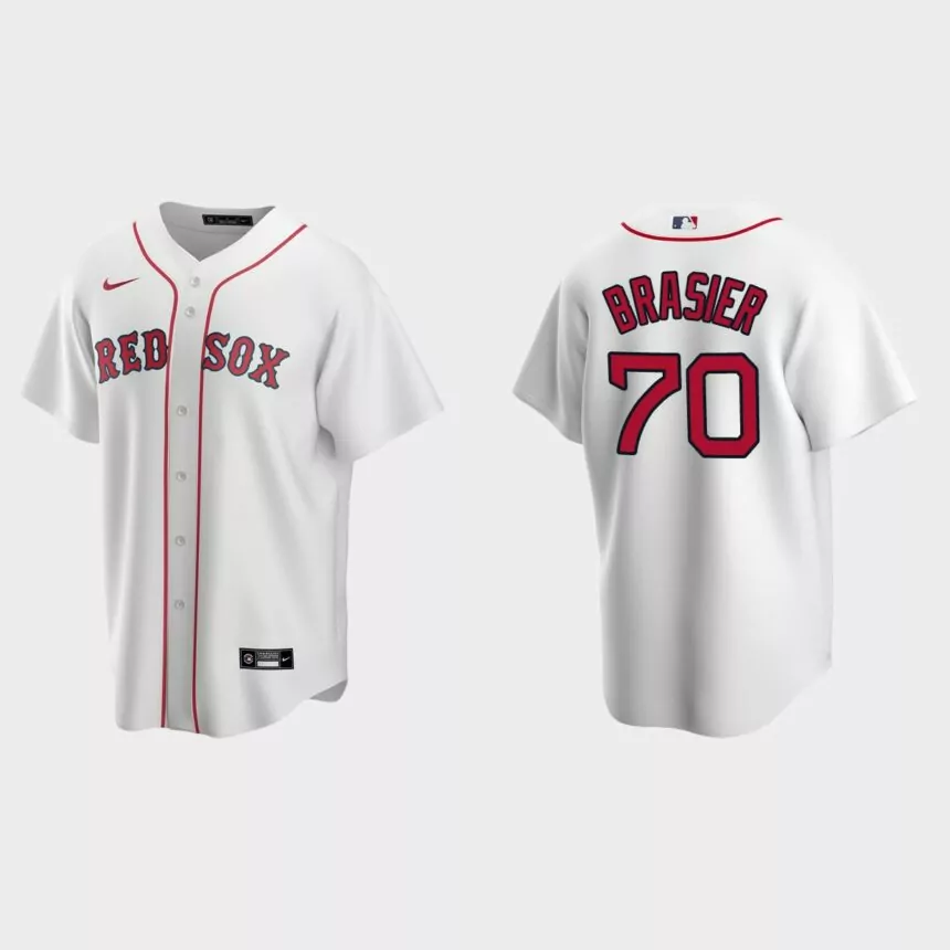 Boston Red Sox Ryan Brasier Replica Home Jersey – White
