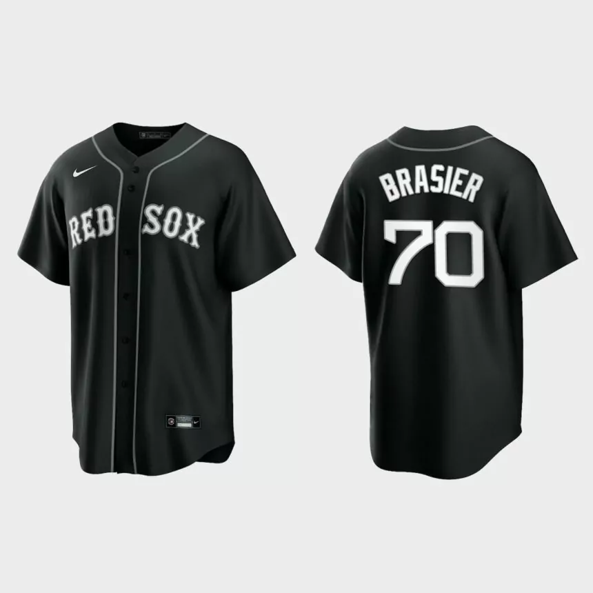 Boston Red Sox Ryan Brasier Replica Official Jersey – Black White