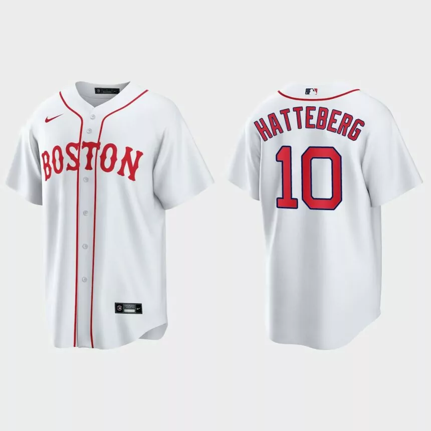 Boston Red Sox Scott Hatteberg 2021 Patriots’ Day Replica Jersey – White