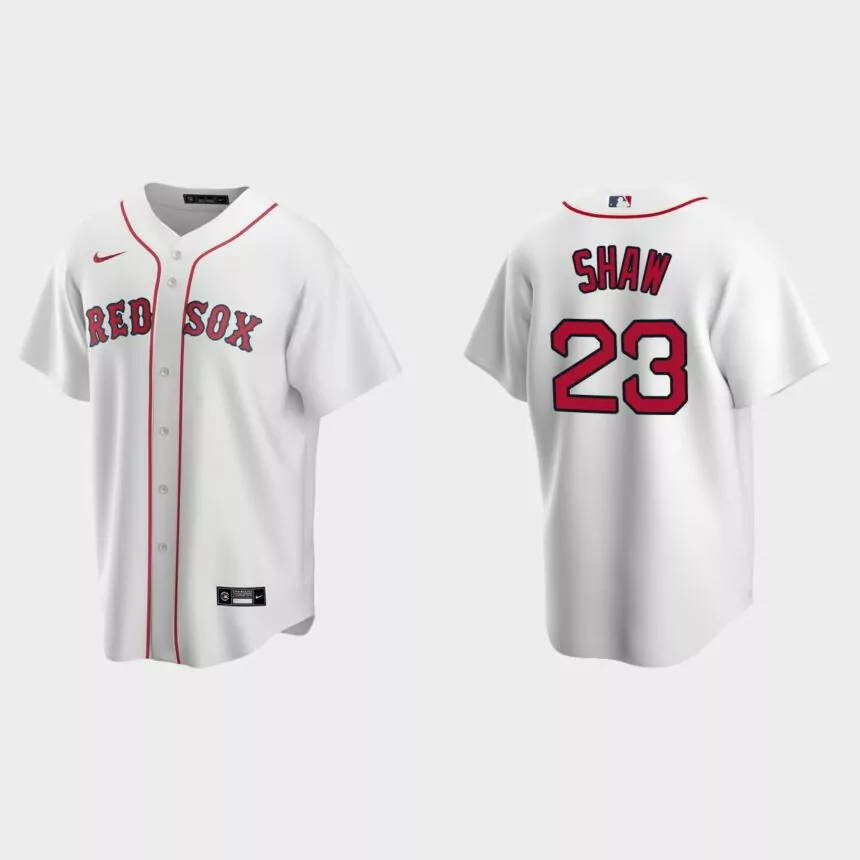 Boston Red Sox Travis Shaw Replica Home Jersey – White