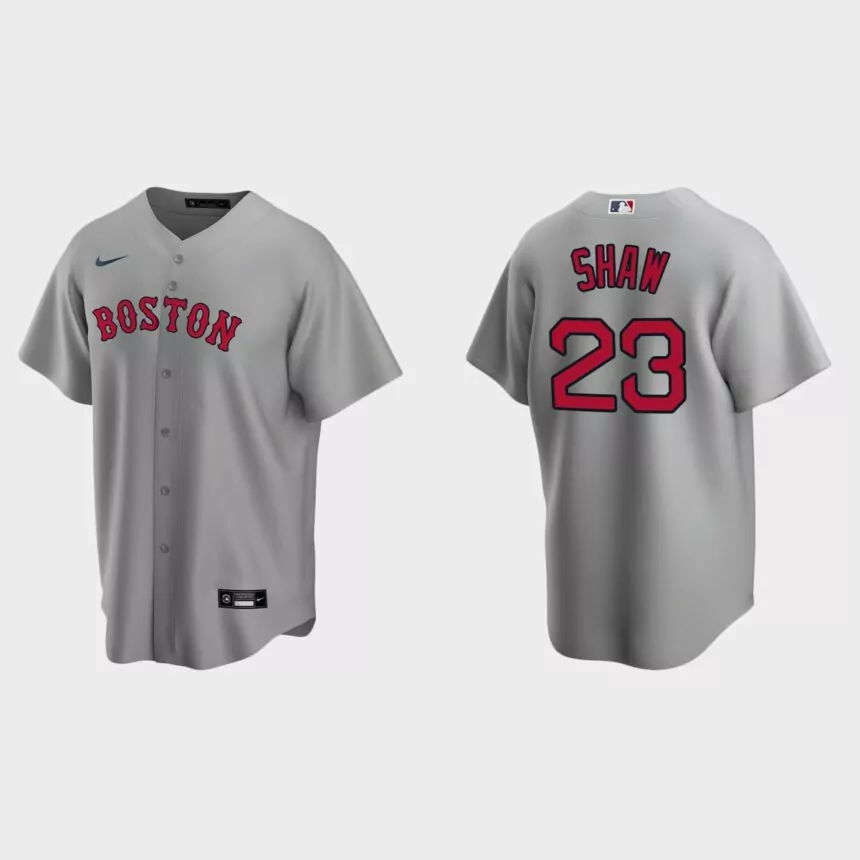 Boston Red Sox Travis Shaw Replica Road Jersey – Gray