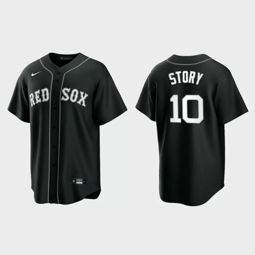 Boston Red Sox Trevor Story Replica Official Jersey – Black White