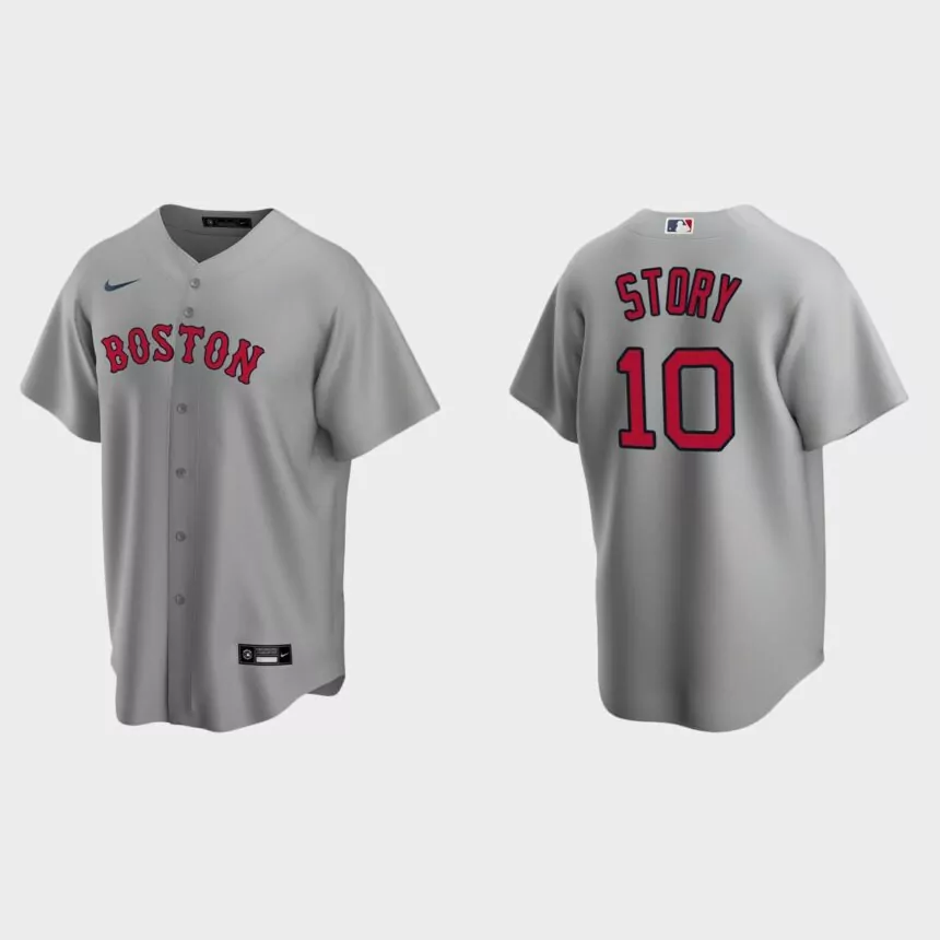 Boston Red Sox Trevor Story Replica Road Jersey – Gray