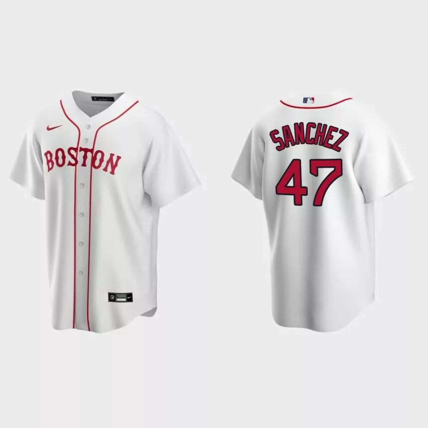 Boston Red Sox Yolmer Sanchez Replica Alternate Jersey – White