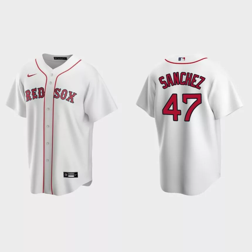 Boston Red Sox Yolmer Sanchez Replica Home Jersey – White