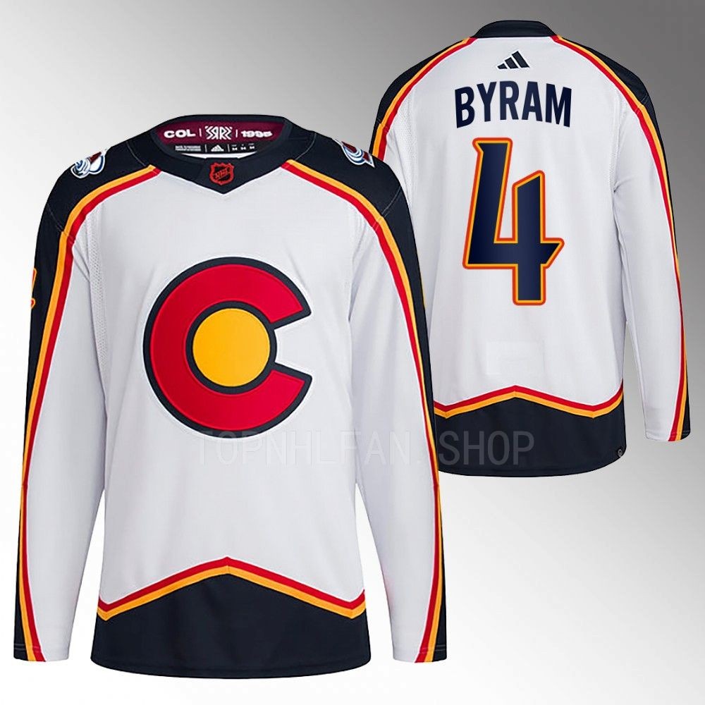 Bowen Byram 2022 Colorado Avalanche White Reverse Retro 2.0 Authentic Primegreen Jersey
