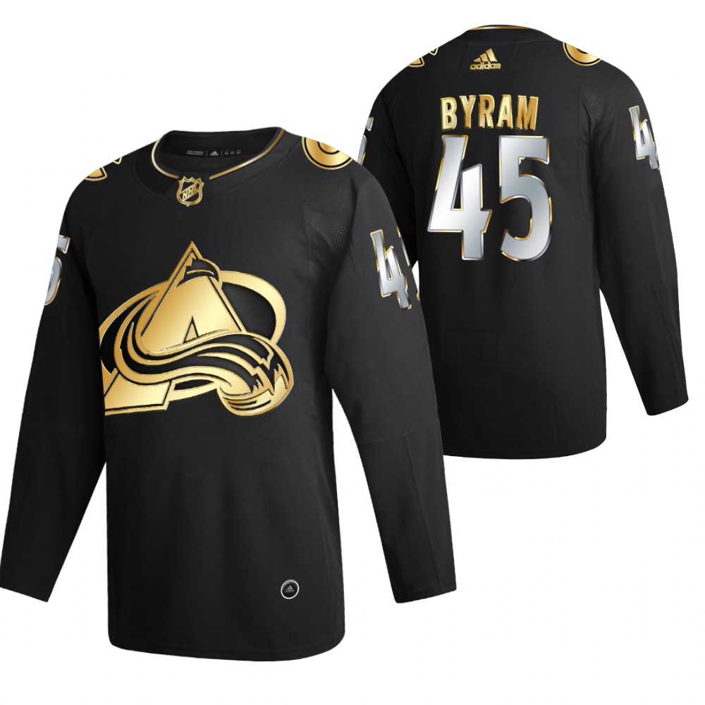 Bowen Byram Colorado Avalanche Black 2021 Golden Edition Jersey Limited Authentic