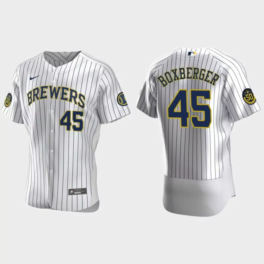 Brad Boxberger Milwaukee Brewers Authentic Home Jersey – White