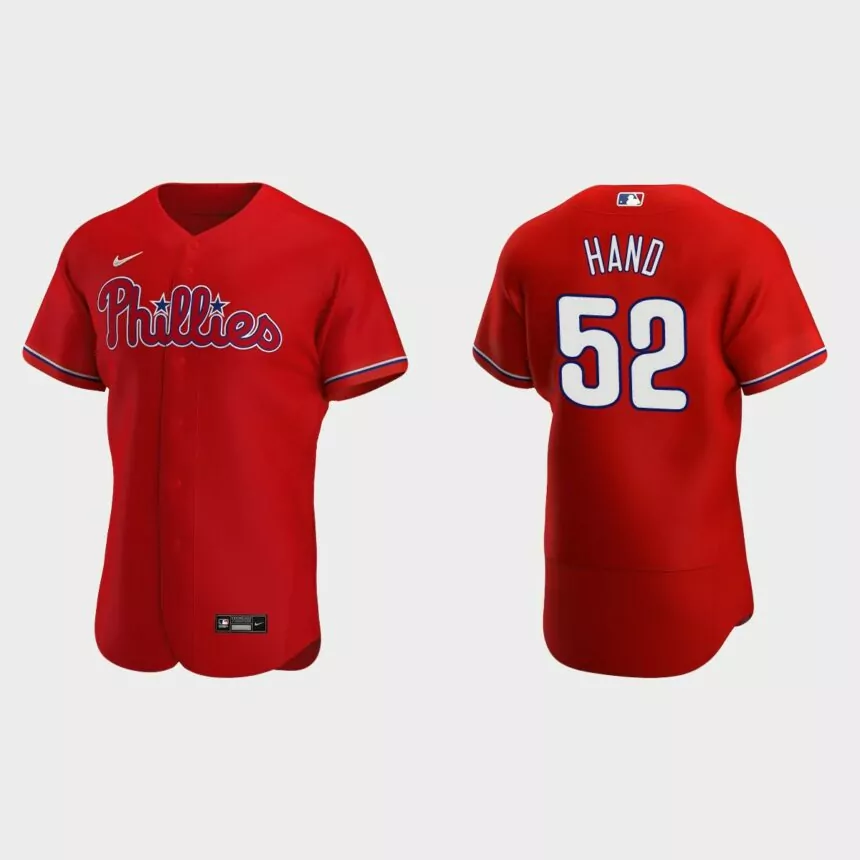 Brad Hand Philadelphia Phillies Authentic Alternate Jersey – Red