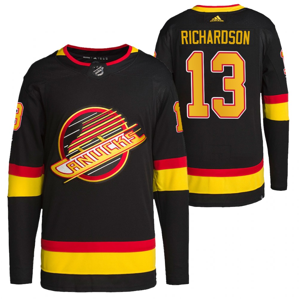 Brad Richardson 2022 Vancouver Canucks Black Retro Primegreen Authentic Pro Jersey