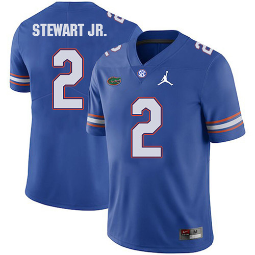 Brad Stewart Jr. Florida Gators Men's Jersey - #2 NCAA Blue Stitched Jordan Authentic