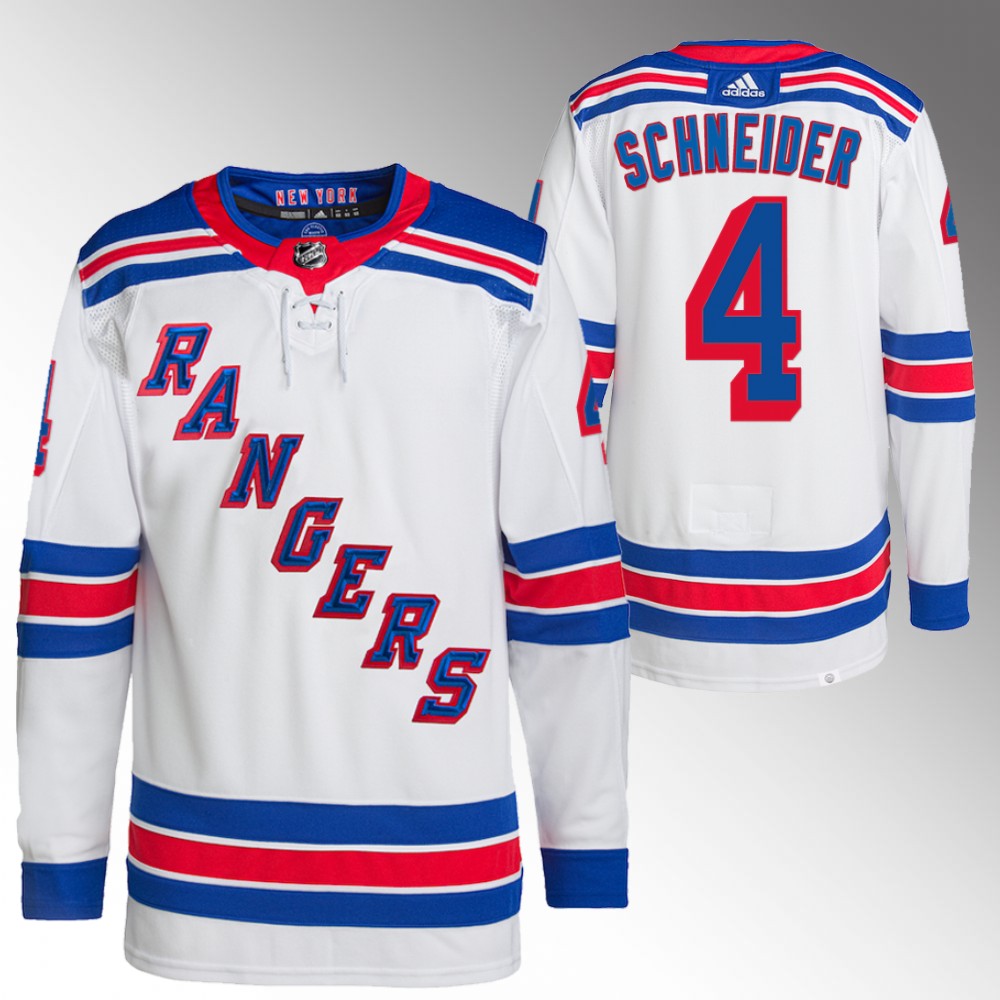 Braden Schneider New York Rangers Away White Authentic Jersey