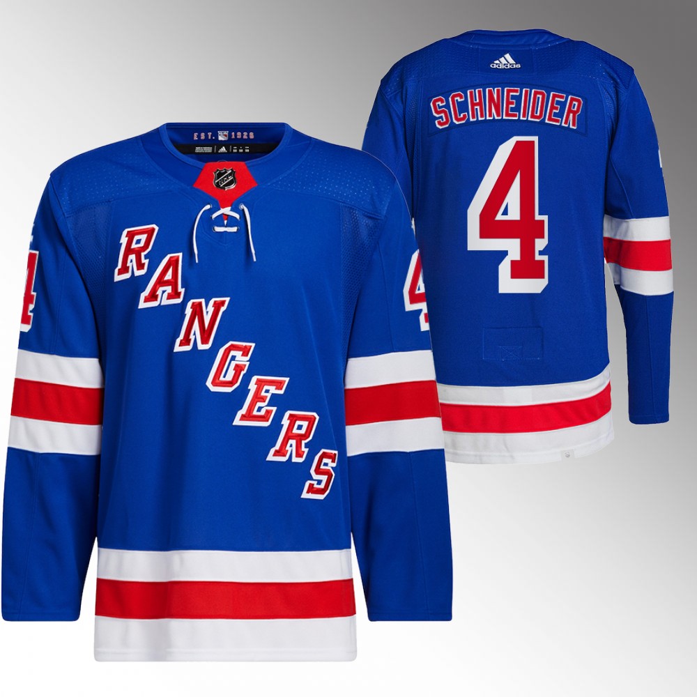 Braden Schneider New York Rangers Blue Primegreen Home Jersey