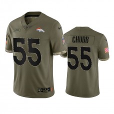 Bradley Chubb Denver Broncos Nike Olive 2022 Salute To Service Limited Jersey