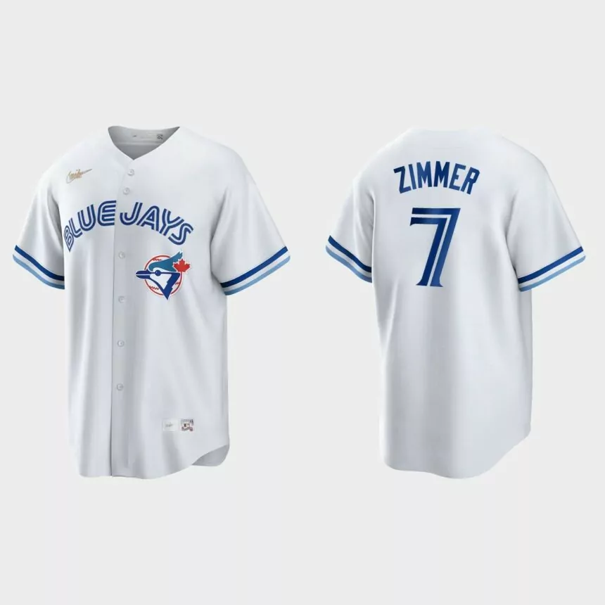 Bradley Zimmer Toronto Blue Jays Cooperstown Collection Jersey – White