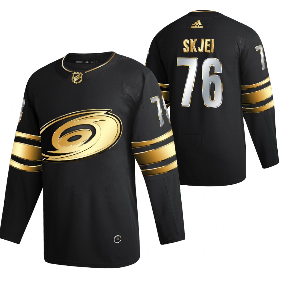 Brady Skjei Carolina Hurricanes Black Golden Edition Jersey Limited Authentic