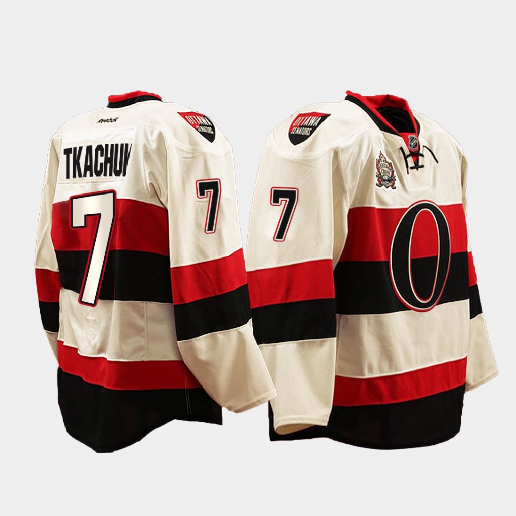 Brady Tkachuk Ottawa Senators Heritage Classic White Jersey