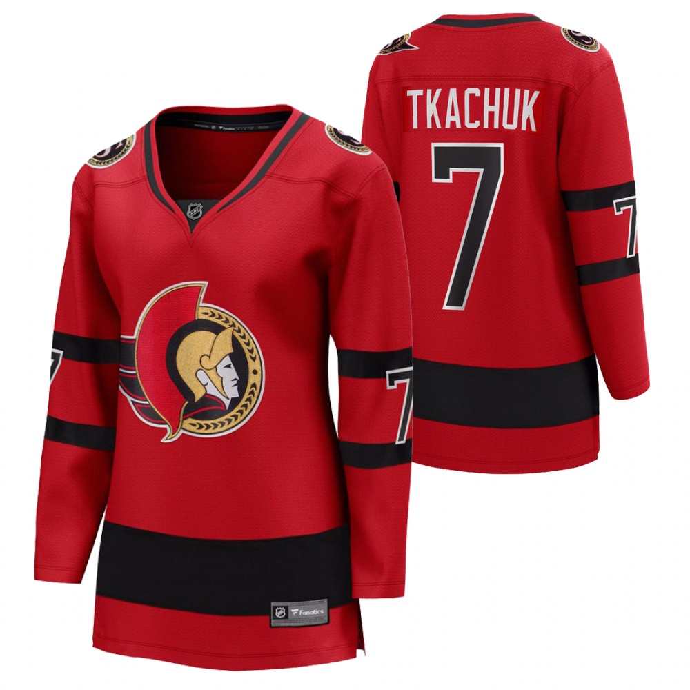 Brady Tkachuk Ottawa Senators Reverse Retro Red Women's Jersey Special Edition