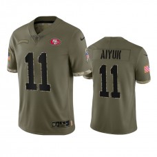 Brandon Aiyuk San Francisco 49ers Nike Olive 2022 Salute To Service Limited Jersey