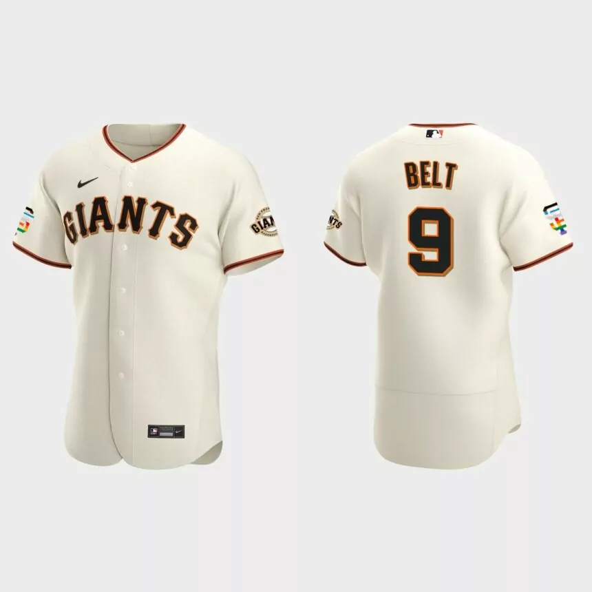 Brandon Belt San Francisco Giants 2021 Pride Month Authentic Home Jersey – Cream