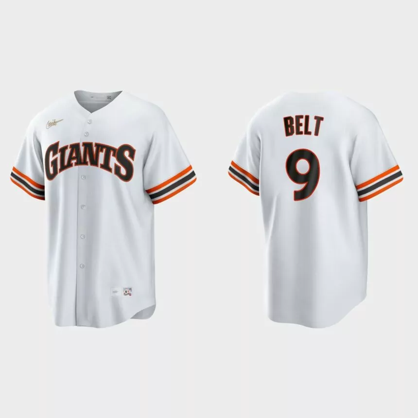 Brandon Belt San Francisco Giants Cooperstown Home Jersey – White
