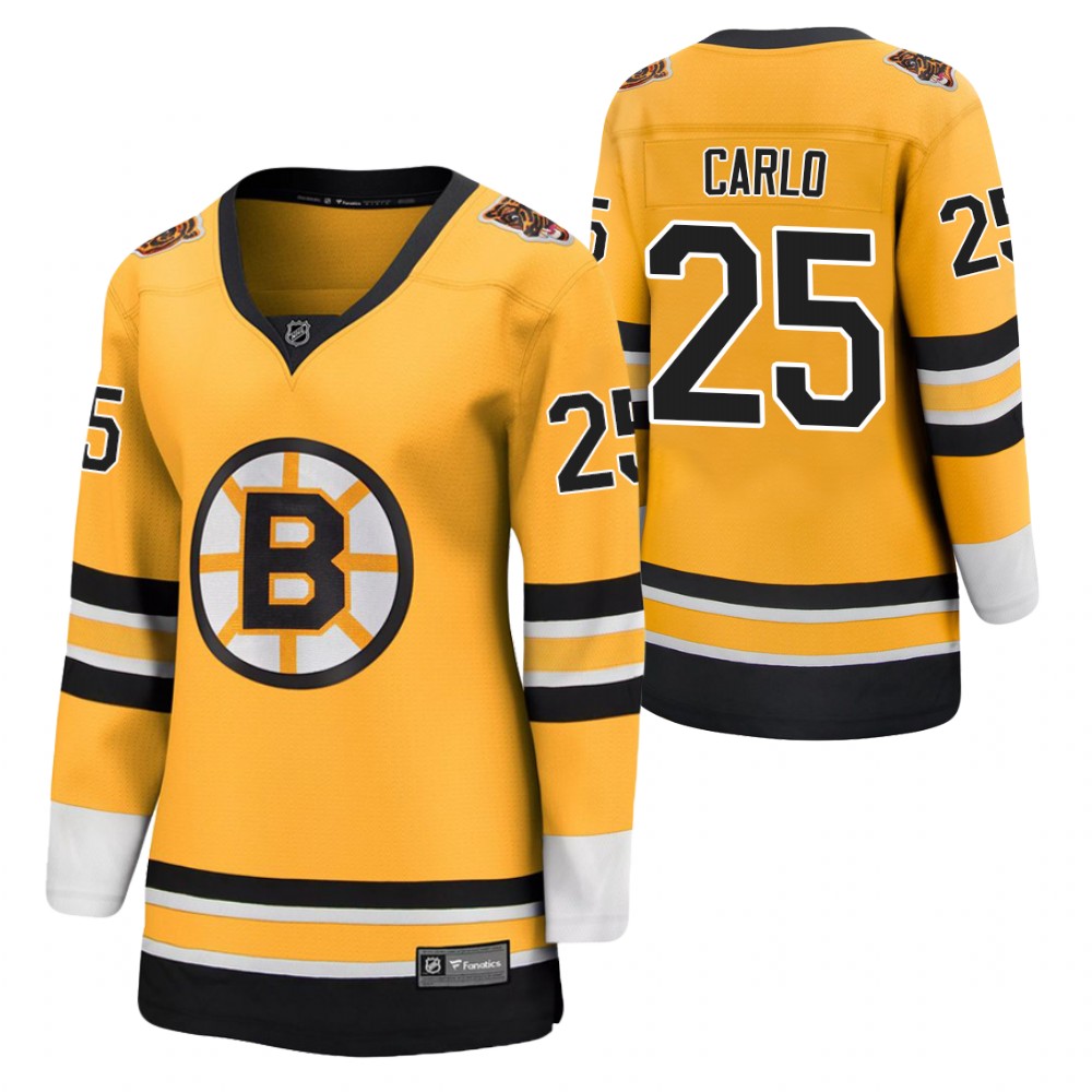 Brandon Carlo Boston Bruins 2021 Special Edition Gold Women Jersey