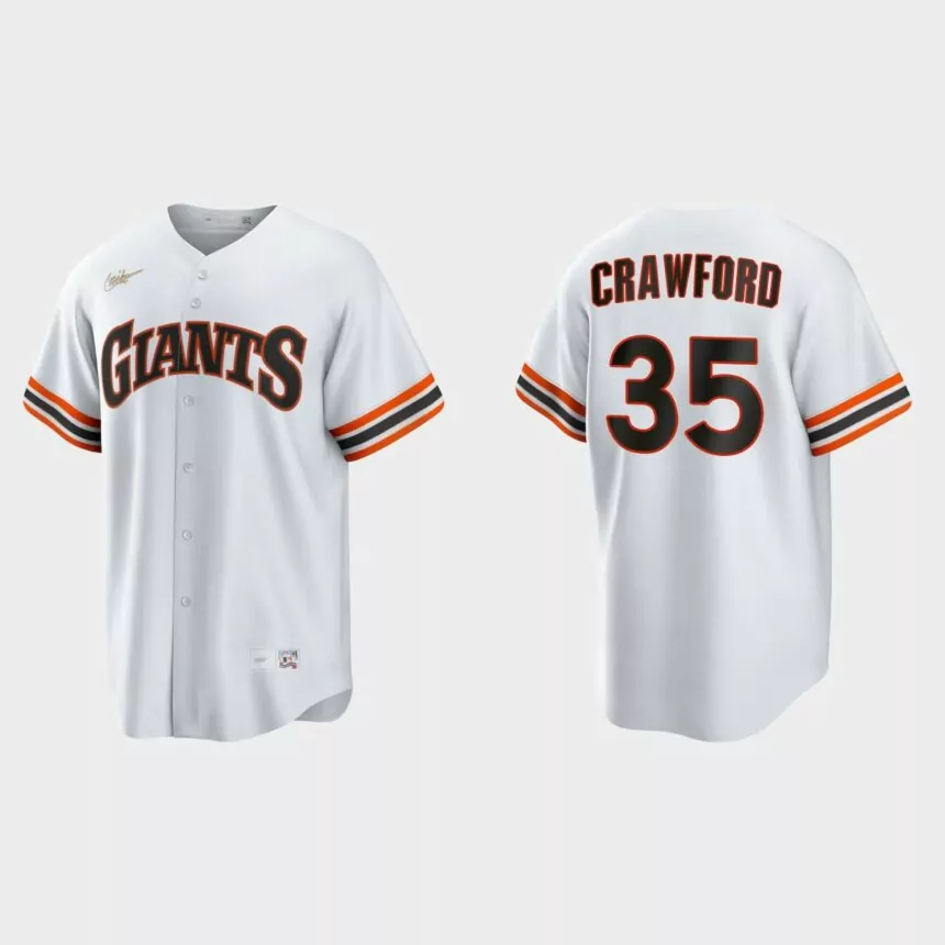 Brandon Crawford San Francisco Giants Cooperstown Home Jersey – White