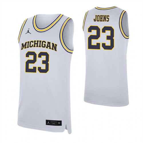 Brandon Johns Jr. Jersey White Michigan Wolverines Replica