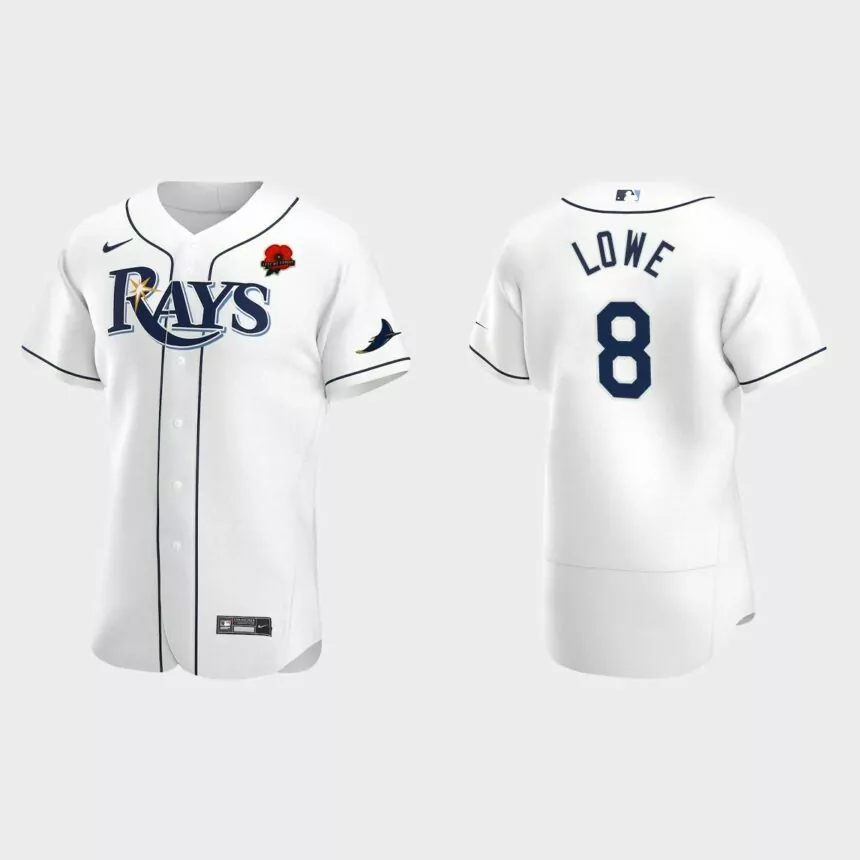 Brandon Lowe Tampa Bay Rays 2021 Memorial Day Authentic Jersey – White