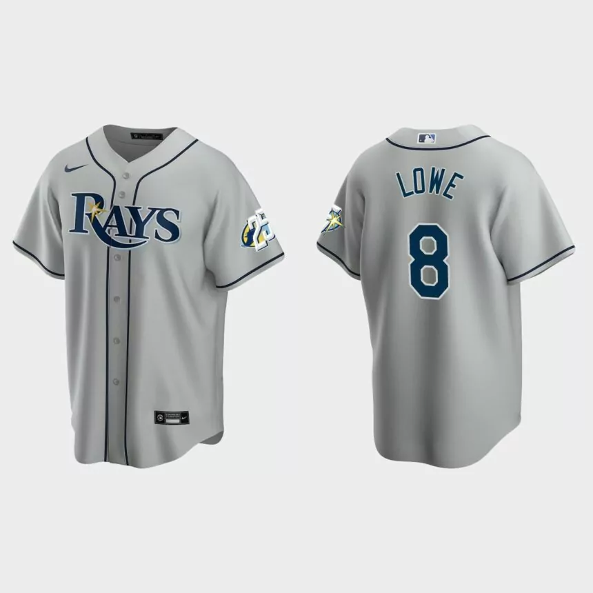 Brandon Lowe Tampa Bay Rays 25th Anniversary Replica Jersey – Gray