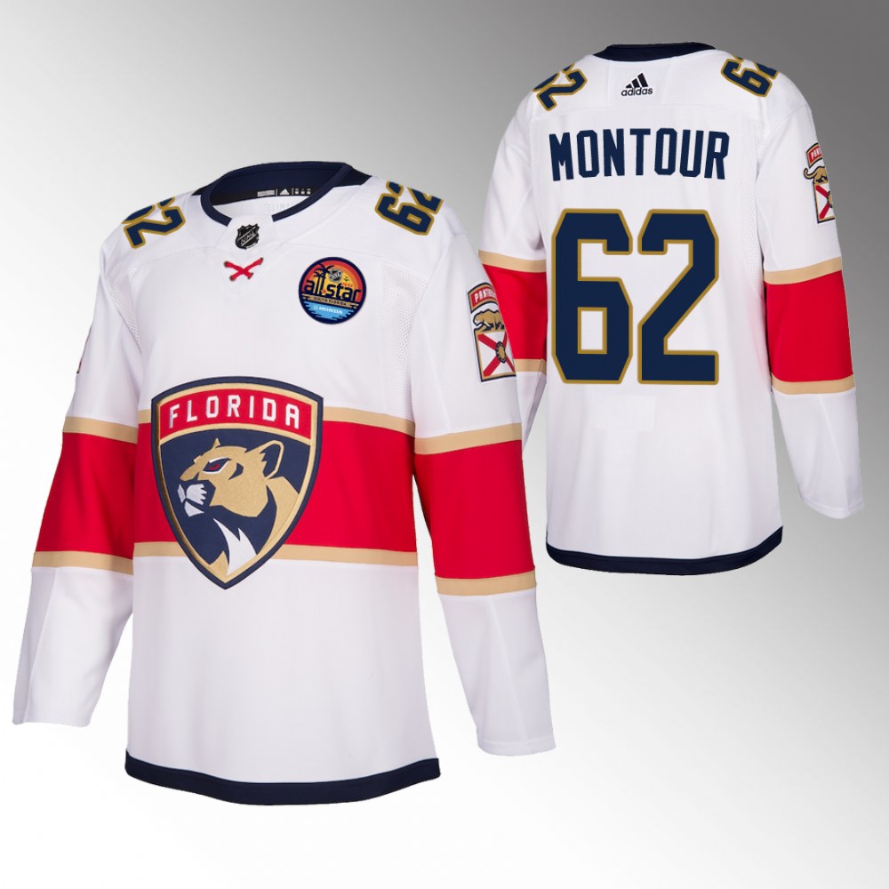 Brandon Montour 2023 All-Star Patch Florida Panthers White Away Authentic Jersey