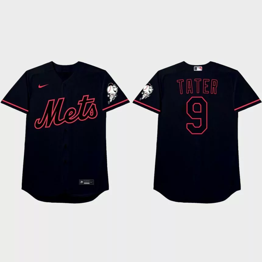 Brandon Nimmo Nickname Mets 2021 Players’ Weekend Tater Jersey – Black