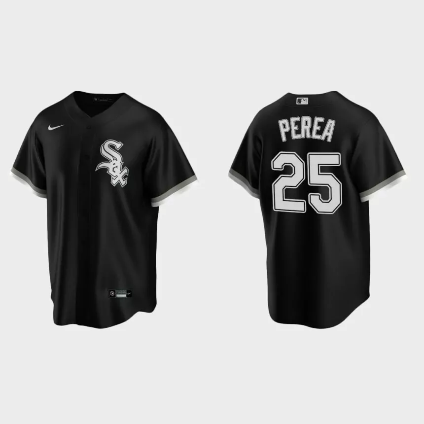 Brandon Perea Chicago White Sox Celebrity Sluggers Alternate Replica Jersey – Black