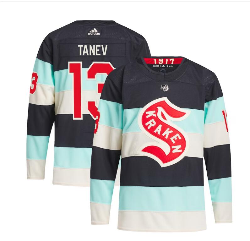 Brandon Tanev Seattle Kraken adidas 2024 NHL Winter Classic Primegreen Authentic Player Jersey - Deep Sea Blue