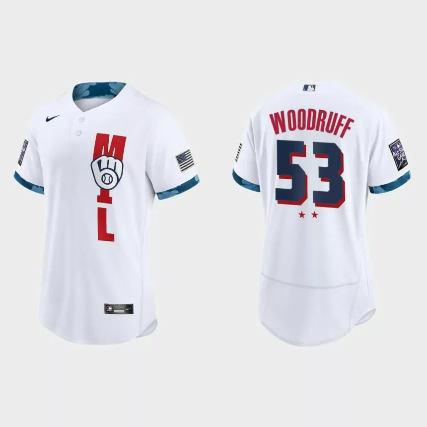 Brandon Woodruff Milwaukee Brewers 2021 MLB All-Star Game Authentic Jersey – White