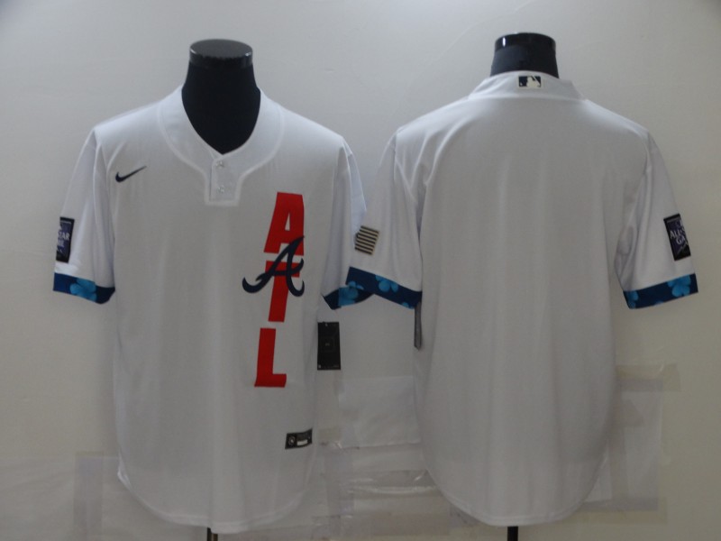Braves Blank White Nike 2021 MLB All-Star Cool Base Jersey