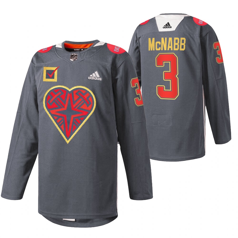 Brayden McNabb Vegas Golden Knights Black DonorAwareness 2022 Jersey Warm-Up