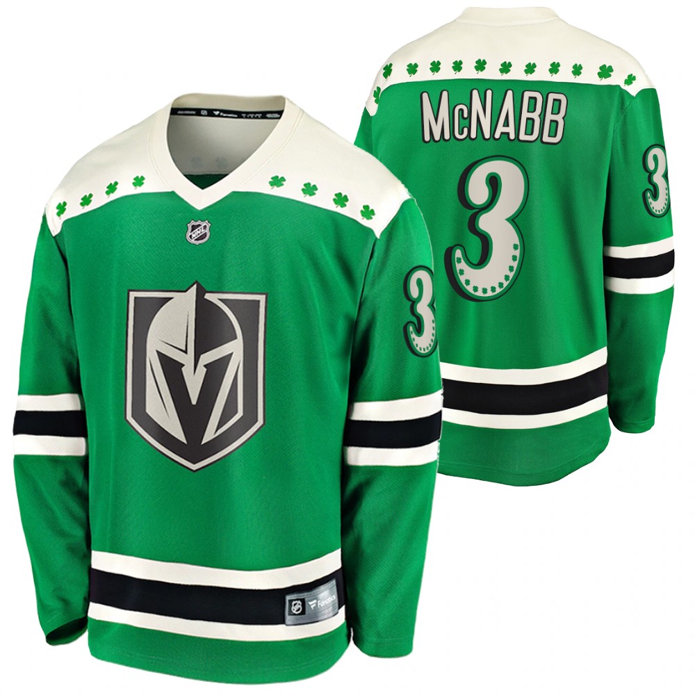 Brayden Mcnabb Golden Knights 2021 St Patricks Day Green #3 Jersey
