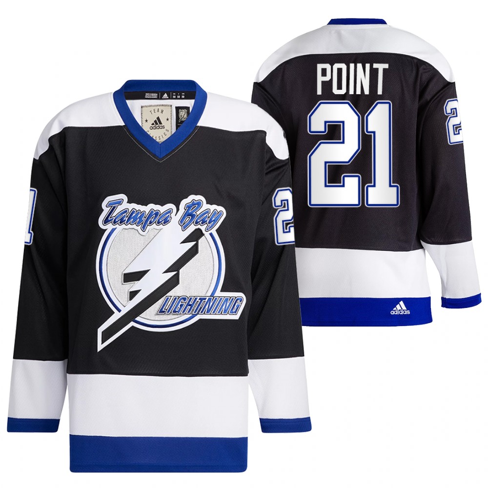Brayden Point Jersey Tampa Bay Lightning Team Classics Black Heritage