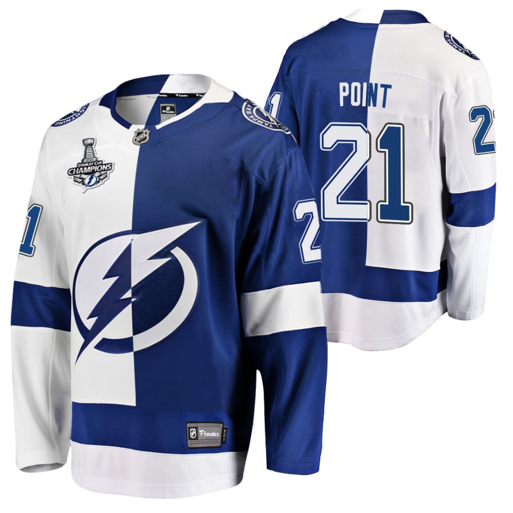 Brayden Point Lightning 2020 Stanley Cup Champions Black Split Special Edition Jersey