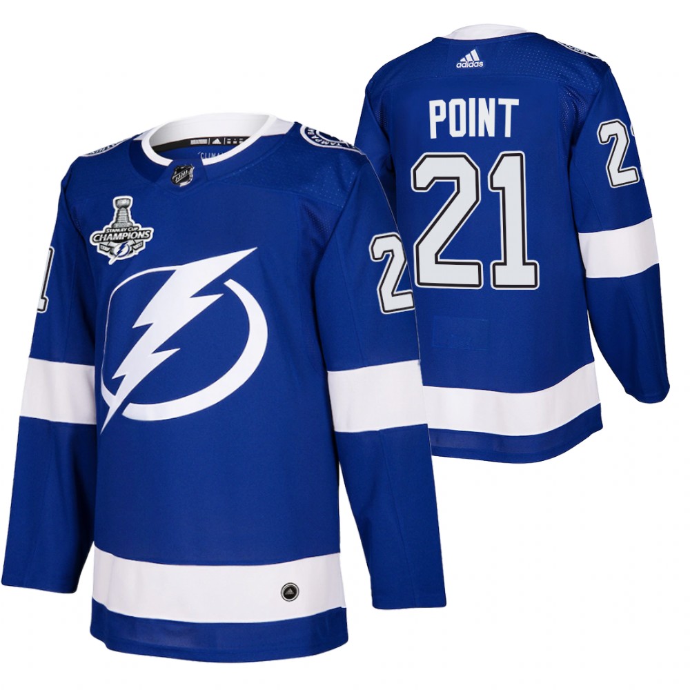 Brayden Point Lightning 2020 Stanley Cup Champions Blue Authentic Home Jersey