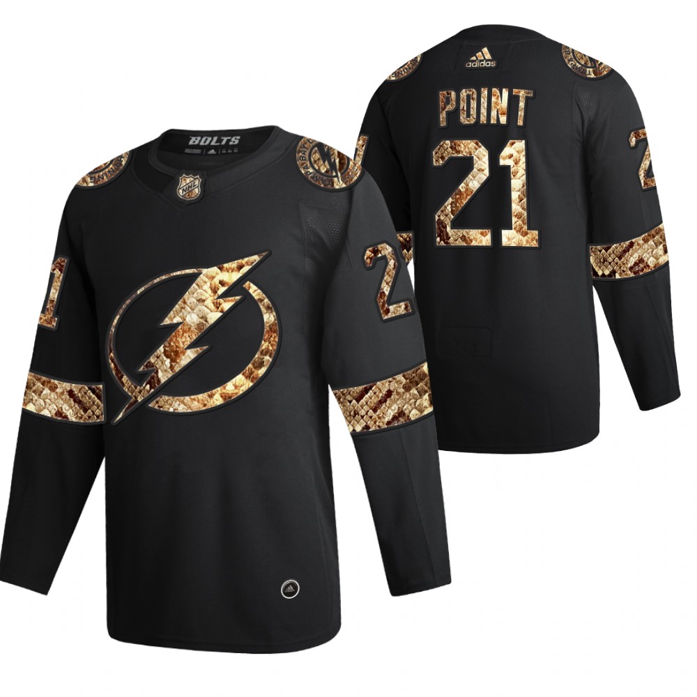 Brayden Point Lightning Python Skin Black 2021 Exclusive Edition Jersey