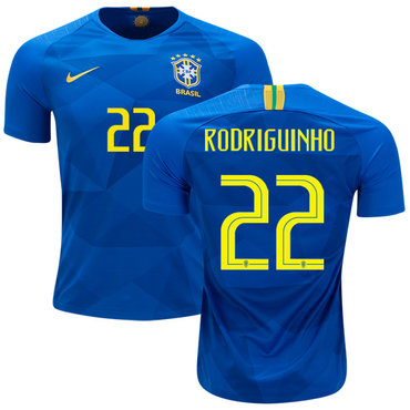 Brazil #22 Rodriguinho Away Kid Soccer Country Jersey$45.00