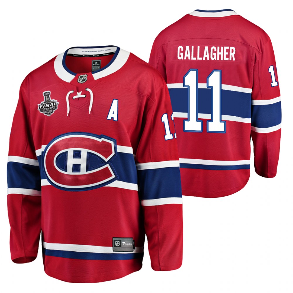 Brendan Gallagher Canadiens 2021 Stanley Cup Final Red Jersey Home