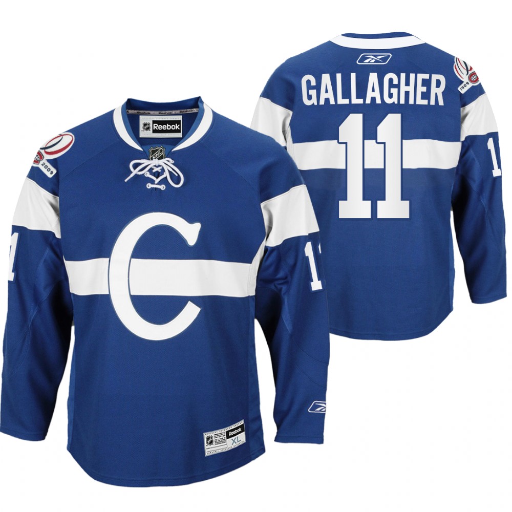Brendan Gallagher Montreal Canadiens 100th Anniversary Celebration Blue Throwback Jersey